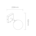 APLIQUE G9 1X8W W: 22,8cm
H: 15,3cm NEGRO MATE