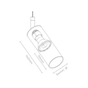 Cabezal Webb 1xGU10 Blanco Texturado