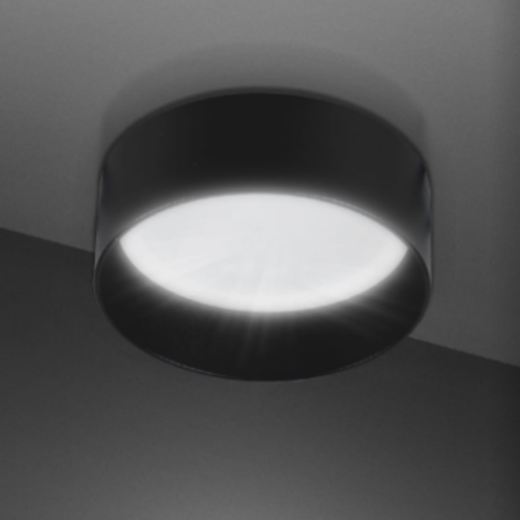 EMBUTIDO FIJO 1xGU10 DICRO W: 8cm Ø
D: 6cm NEGRO TEXT.