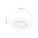 EMBUTIDO ORIENTABLE 1xGU10 DICRO BLANCO TEXT. W: 10,5cm Ø
D: 3,8cm