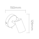 SISTEMA GU10 1 W: 15cm
H: 12,9cm 20