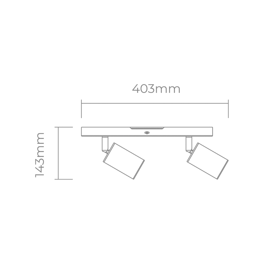 SISTEMA GU10 2 W: 40,3cm
H: 14,3cm 20