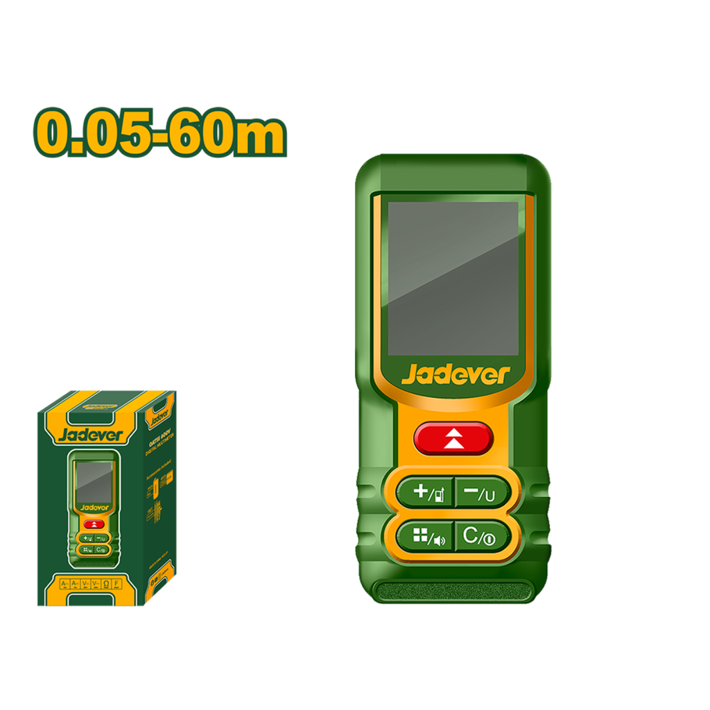 MEDIDOR DE DISTANCIA LÁSER - 60M, PRECISIÓN DE MEDICIÓN: ± 2,0 MM, TIPO DE LÁSER: 635 NM, <1 MW, CLASE 2