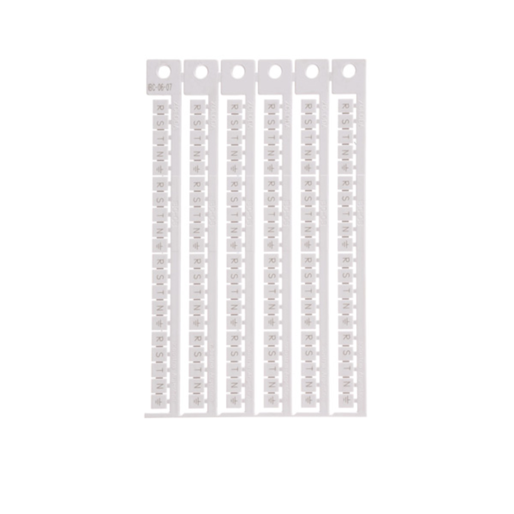 Plancha de números L1;L2;L3;N;PE (30 juegos) IBC-04-12