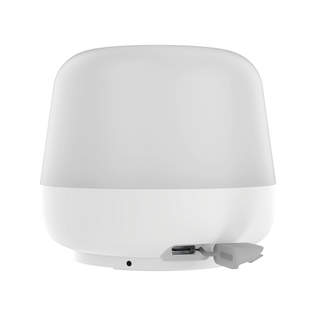 VELADOR A BATERIA FUNGUS DIMERIZABLE MACROLED, BLANCO, DC5V, 2700K, IP44, 160LM, INCLUYE CABLE USB-C, APTO BASE DE CARGA