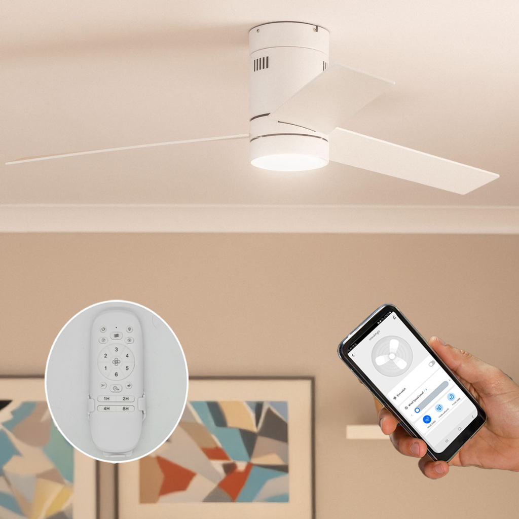 Haití Motor Blanco Aspas Blanco con luz Smart Diam. 52"