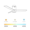 Aruba Motor Blanco Aspas Blanco con luz Diam. 52" ABS