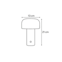 Lámpara portátil a batería con carga USB-C, 3 tonos de luz y brillo regulable (6–8 h de autonomía) blanco