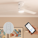 Aruba Motor Negro Aspas Negro con luz Diam. 52" ABS