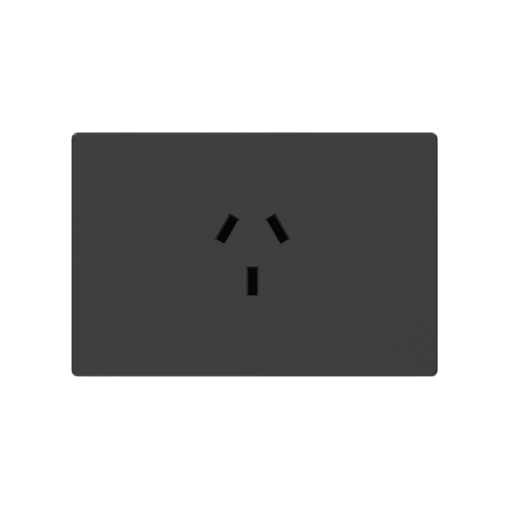 FRENTE PARA TOMACORRIENTE 20A MILAN MACROLED, COLOR GRIS