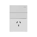 TECLA Y TOMACORRIENTE BI-NORMA MILAN MACROLED, 2 CANALES, AC 250V, 10A MAX. BASTIDOR METALICO, SIN FRENTE