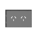 TOMACORRIENTE BI-NORMA DOBLE MILAN MACROLED, AC 250V, 10A MAX. BASTIDOR METALICO, SIN FRENTE