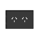 TOMACORRIENTE BI-NORMA DOBLE MILAN MACROLED, AC 250V, 10A MAX. BASTIDOR METALICO, SIN FRENTE