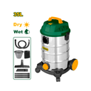 Aspiradora 1200W - Voltaje: 220-240V 50/60Hz - Capacidad: 35L - Con función de soplado - Manguera 1,5mts - Filtro de tela - Cable: 2mts - Presión de vacío: ≥18kPa - Ø manguera: 32mm - Incluye accesor.