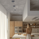 Embutido rerondo fijo aluminio para GU10 - negro