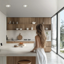 Embutido rerondo movil aluminio para GU10 - blanco