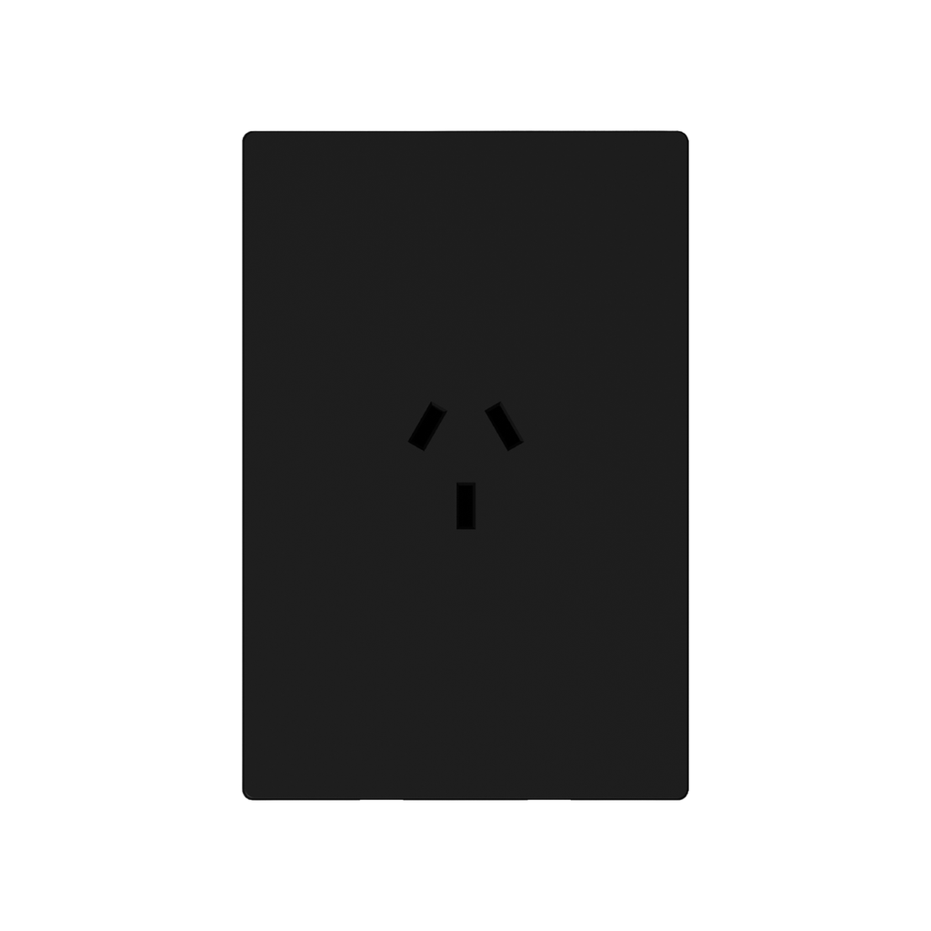 TOMACORRIENTE VERTICAL MILAN MACROLED, AC 250V, 10A MAX. BASTIDOR METALICO, SIN FRENTE