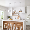 Colgante "FLORENCIA" de chapa 1 x E-27 (150mm) Blanco