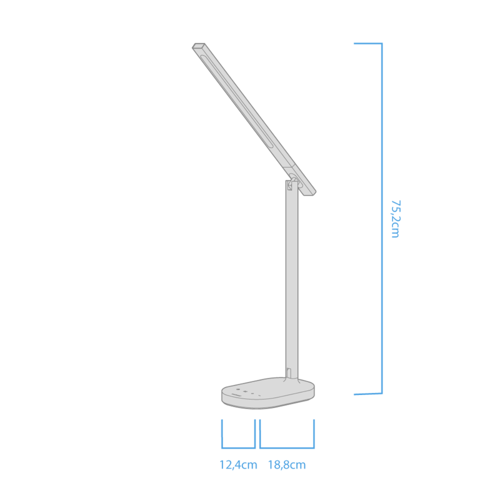 LAMPARA LED VELADOR BLANCO, 6W 320LM, AC100-240V, RA>80, 3 TEMP COLOR, DIMEABLE, MEMORIA ULTIMA FUNCION