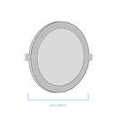 PANEL FLAT CIRCULAR NEGRO MACROLED 18W AC85-265V FRIO 6000K