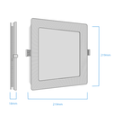 PANEL FLAT CUADRADO NEGRO MACROLED 18W AC85-265V FRIO 6000K