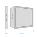 PANEL PLAFON CUADRADO NEGRO MACROLED 24W AC85-265V NEUTRO 4500K