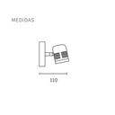 Spot de chapa de 1 luz platil con detalle cromo para Gu10