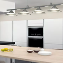 Colgante lineal con tulipas en led de 5 luces x 3w