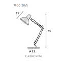 Lampara de escritorio doble brazo c/pantalla Blanca E-27