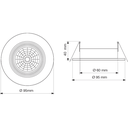Embutido fijo antideslizante Ø95mmx40mm para lámpara dicroica GU10 negro texturado de aluminio