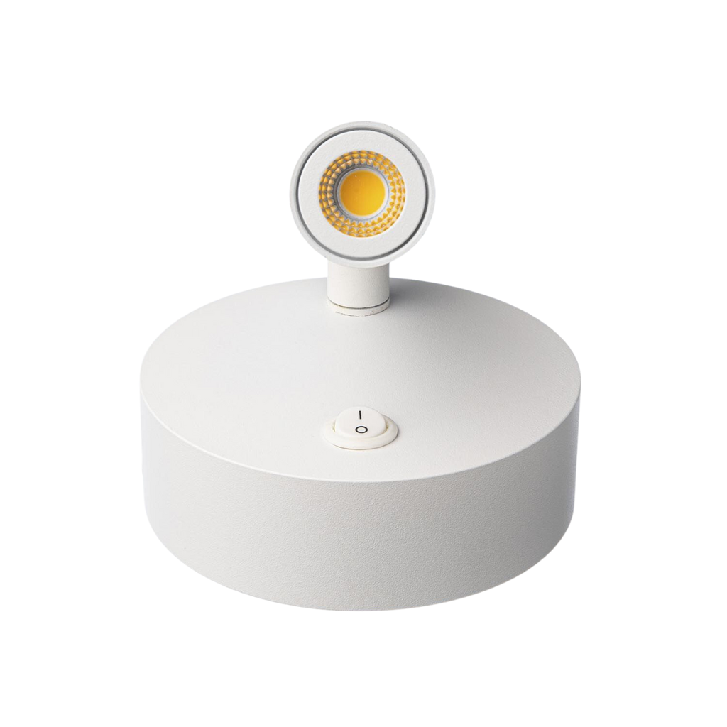 ARTEFACTO LIT APLIQUE DE PARED DE ALUMINIO 3W 3000K Φ105 x 65 BLANCO