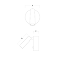 ARTEFACTO LIT APLIQUE DE PARED DE ALUMINIO 3W 3000K Φ105 x 65 BLANCO