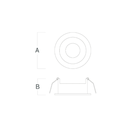 Downlight VK-SETRA 007BM GU10/Módulo IP20 blanco