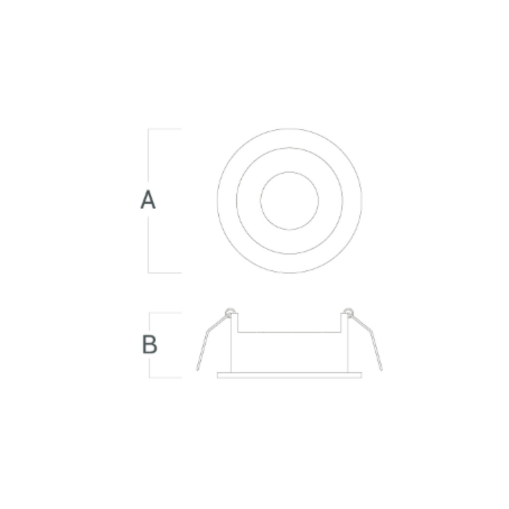 Downlight VK-SETRA 007BM GU10/Módulo IP20 blanco