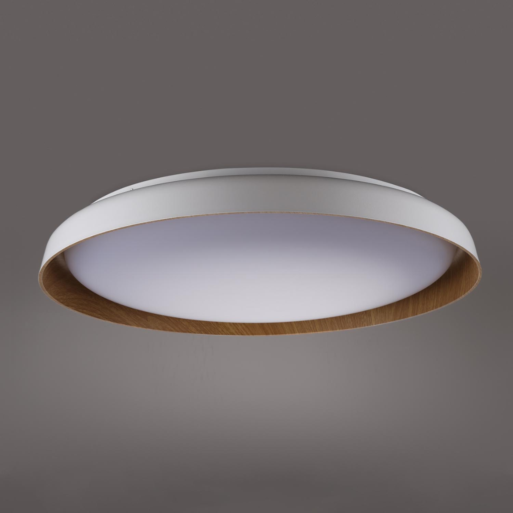 Iluminación Interior de techo VK LYSE 36W plata-madera 2160 D 530 x H 80mm