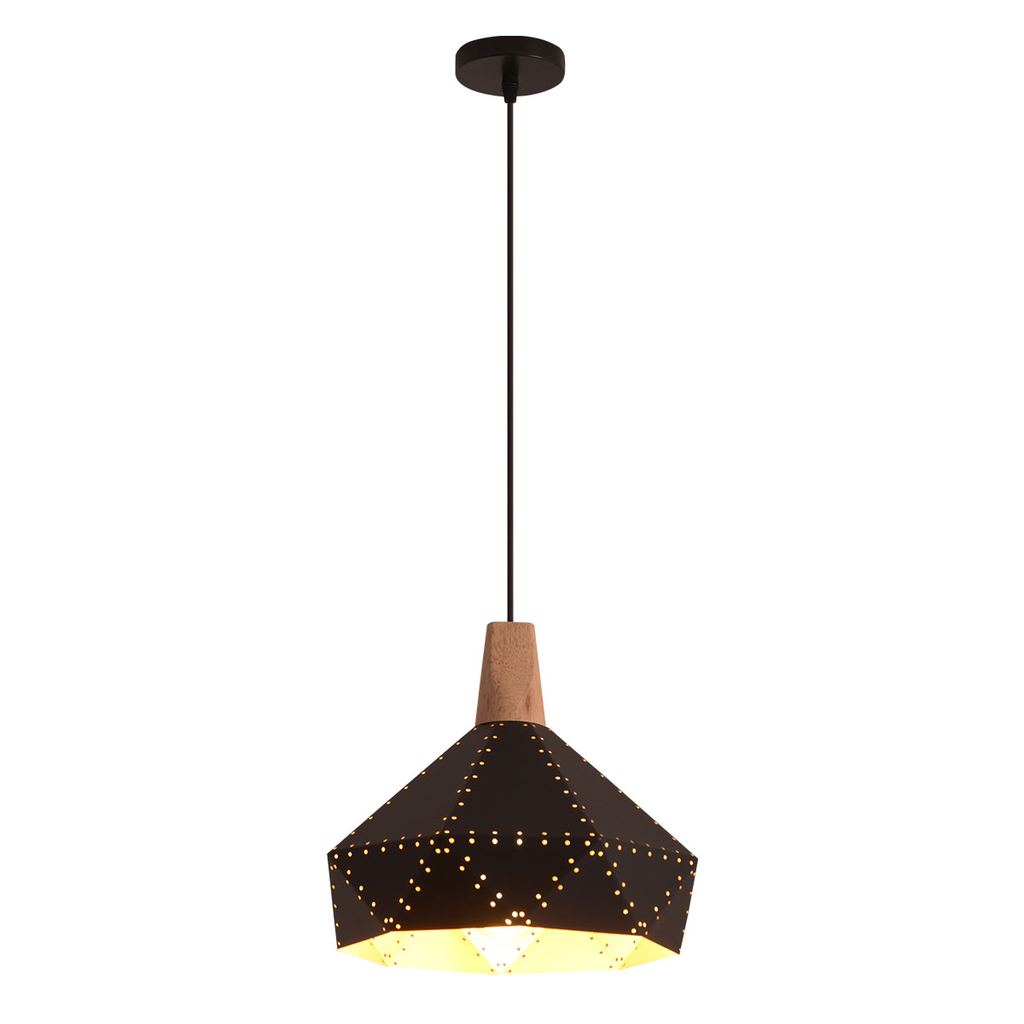 Luminaria colgante triangular - negra