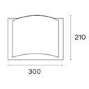 Aplique dos luces de pvc negro