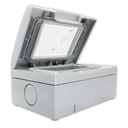 Caja 3 módulos y tapa con membrana transparente IP55 Color: Gris