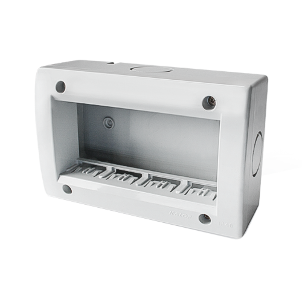Caja 4 módulos IP40 Color: Gris