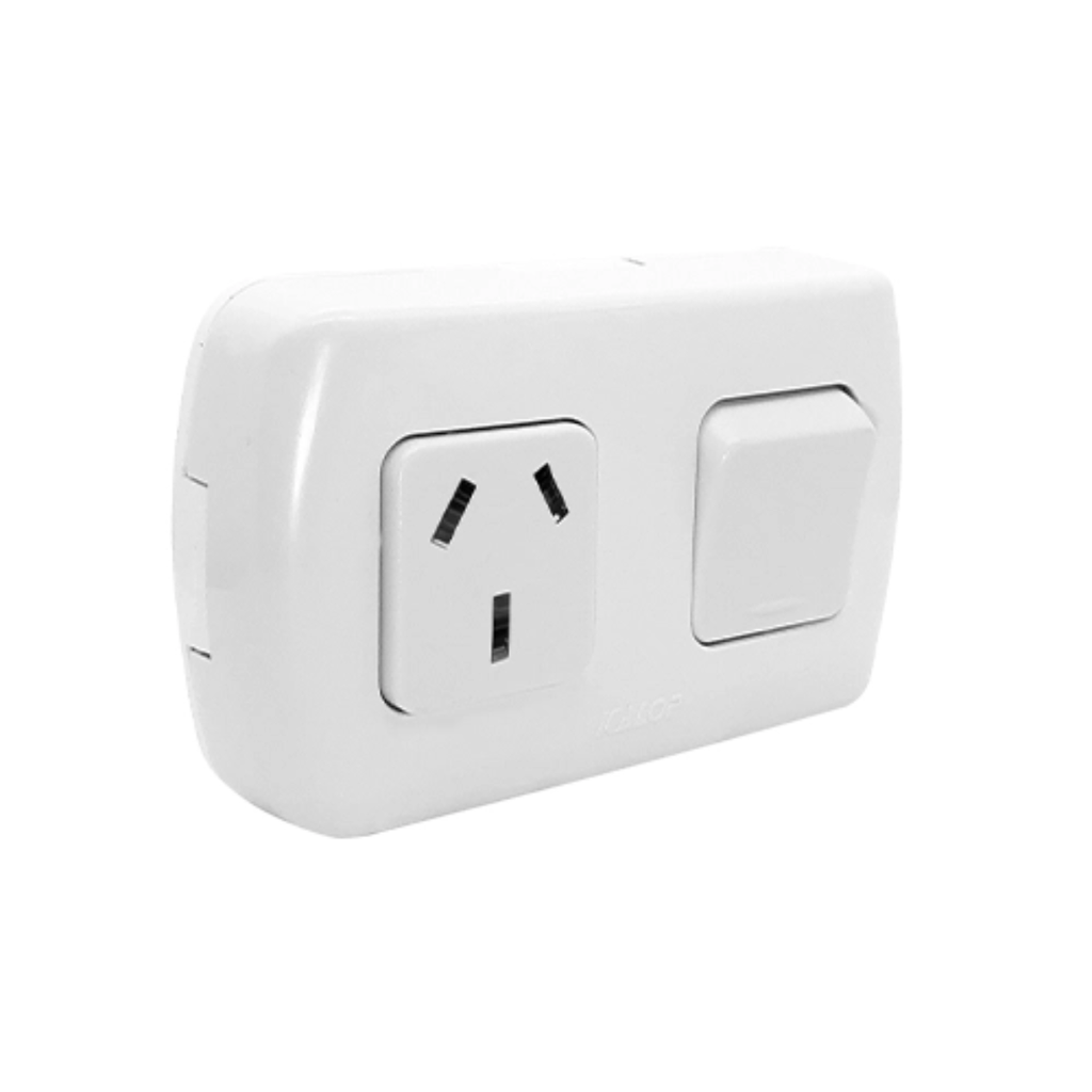 Tekna 1 interruptor y 1 tomacorriente Color: Blanco