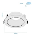 ARTEFACTO DE EMBUTIR REDONDO ANTIDESLUMBRANTE DICRO X1 MOVIL PVC NEGRO-CROMO