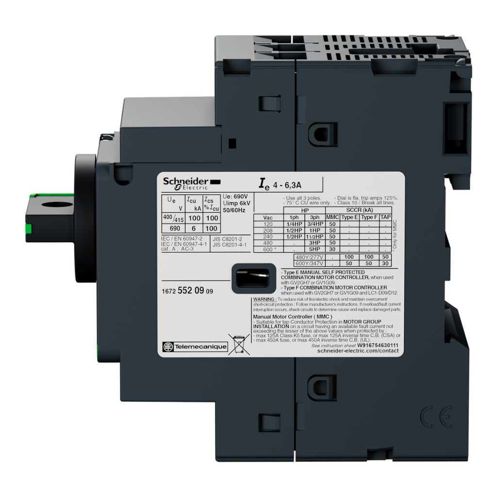 Guardamotor Magnetotérmico 3P 48/65A de 50KA- Línea TeSys  