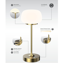 VELADOR A BATERIA ELEGANCE DIMERIZABLE MACROLED, COBRE, DC5V, 2700K, IP20, 160LM, INCLUYE CABLE USB-C