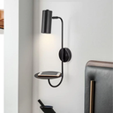 BIMBA - MESA DE LUZ CON SPOT DIRECCIONABLE GU10 NEGRO 200V CABLE 1.2MT CON TECLA 180MM X 540MM