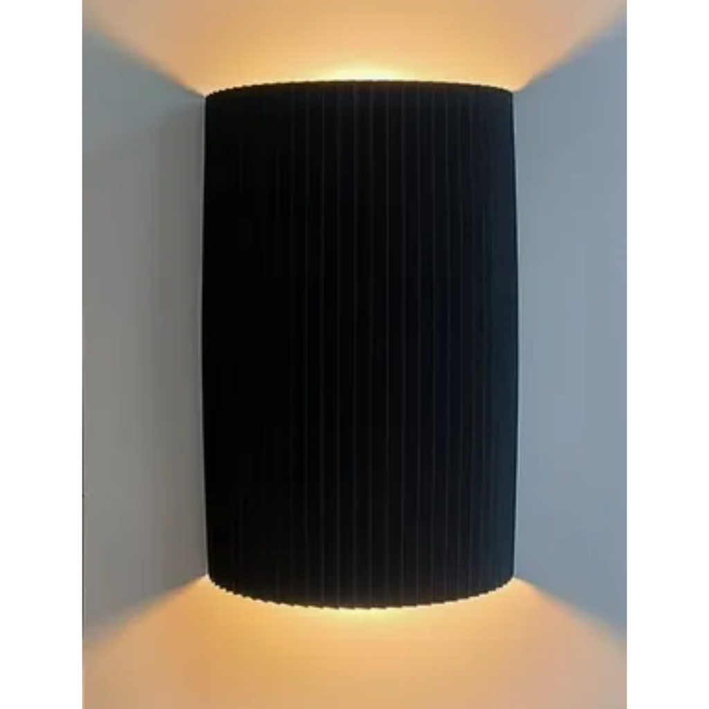 Aplique de pared Recto doble 24x36 cm con portalámpara negro