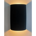Aplique de pared Recto doble 24x36 cm con portalámpara negro