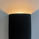 Aplique de pared Recto doble 24x36 cm con portalámpara negro