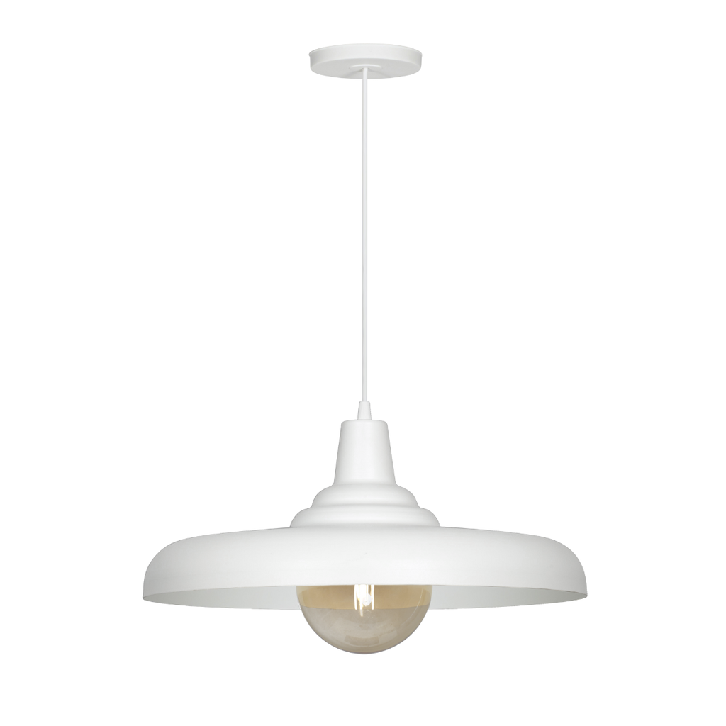 Colgante "CARRARA" de 1 luz E-27 (Ø400 x H:165mm)