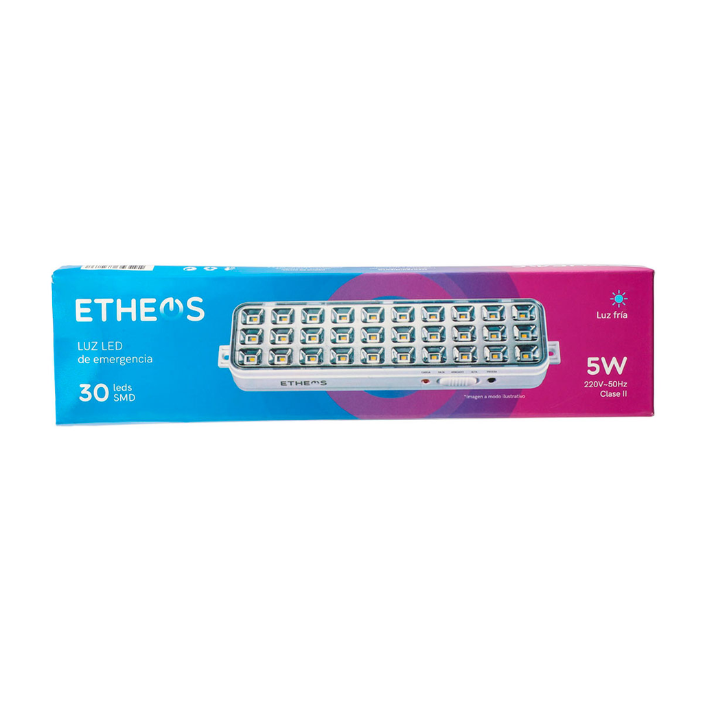 Luz de Emergencia 30leds 4/8 Hs 100lm 6500k