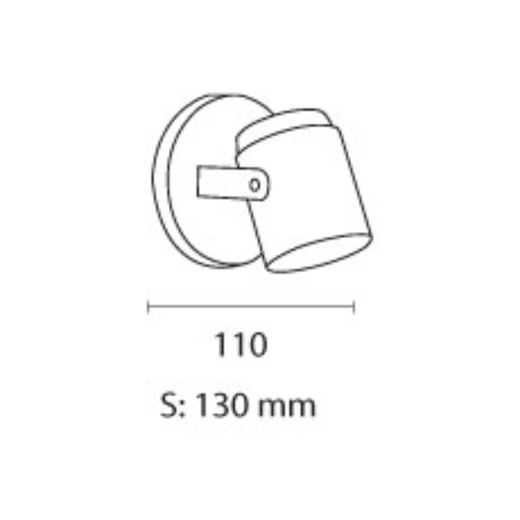 Spot 1 luz para lampara GU10 dicro Led negro-blanco